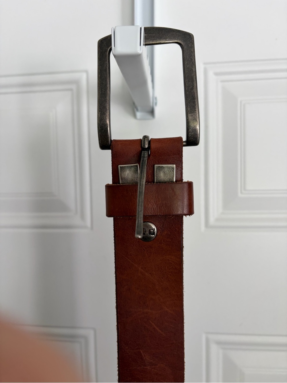 Bed Stu Brown Leather Studded Belt with Silver Accents - Picture 3 of 5